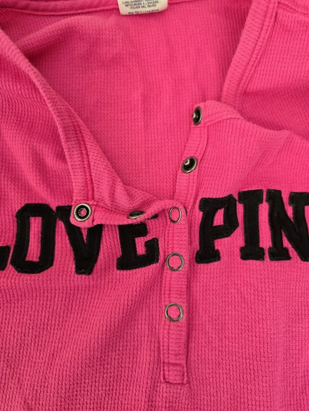 Victoria's Secret LOVE PINK Henley Size Small - Picture 6 of 9